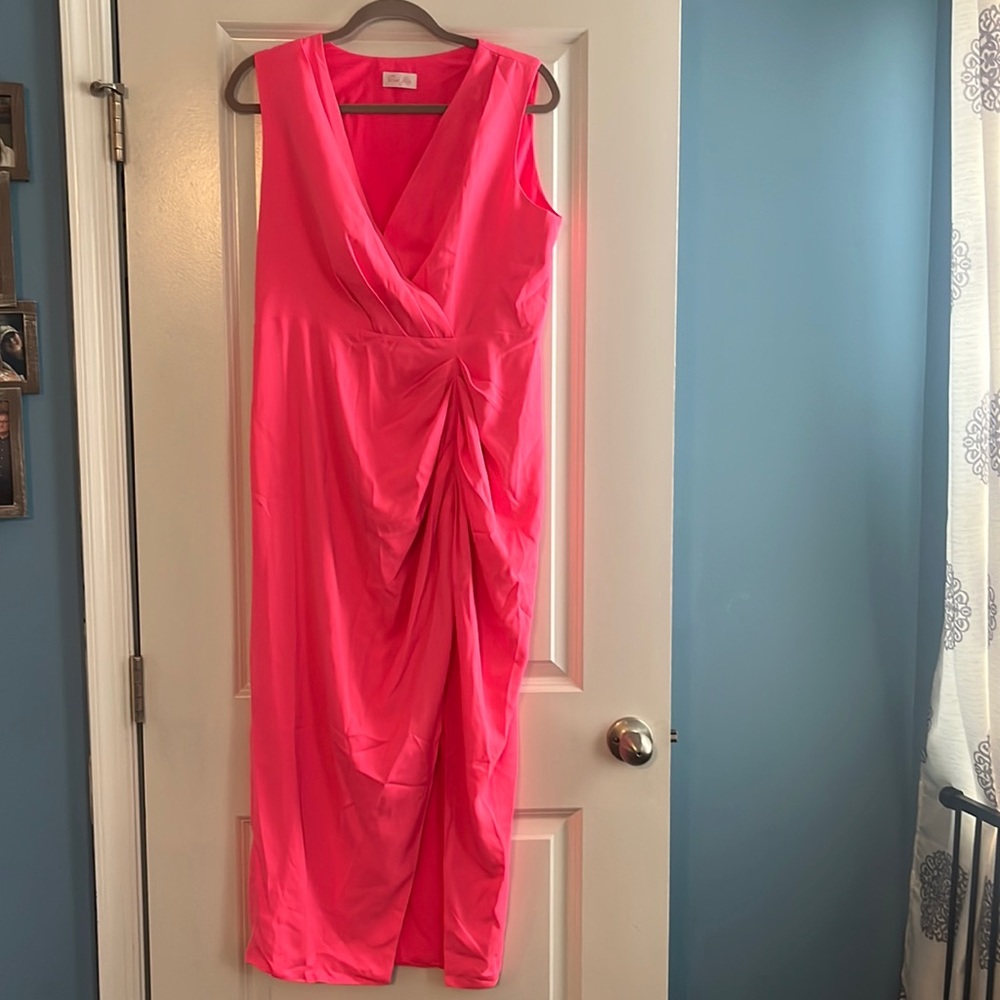 Women’s Pink Lily Hot Pink Midi Dress Size Large